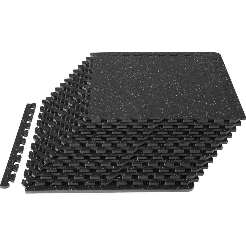 VEVOR EVA Interlocking Foam Floor Mats, 0.56 in Thickened 12 Pcs Puzzle Rubber Tiles, 24 x 24 in Exercise Floor