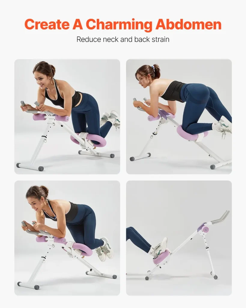 VEVOR AB Workout Machine, Ab Workout Equipment at Home Gym, Core and Abdominal Trainers for Women, 330 lbs