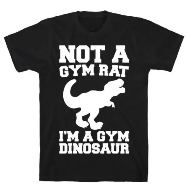 NOT A GYM RAT I'M A GYM WHITE PRINT T-SHIRT