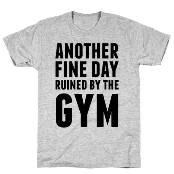 RUINED BY THE GYM GREY T-SHIRT