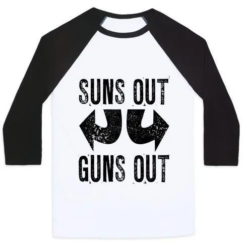 SUNS OUT, GUNS OUT (TANK) UNISEX CLASSIC BASEBALL TEE