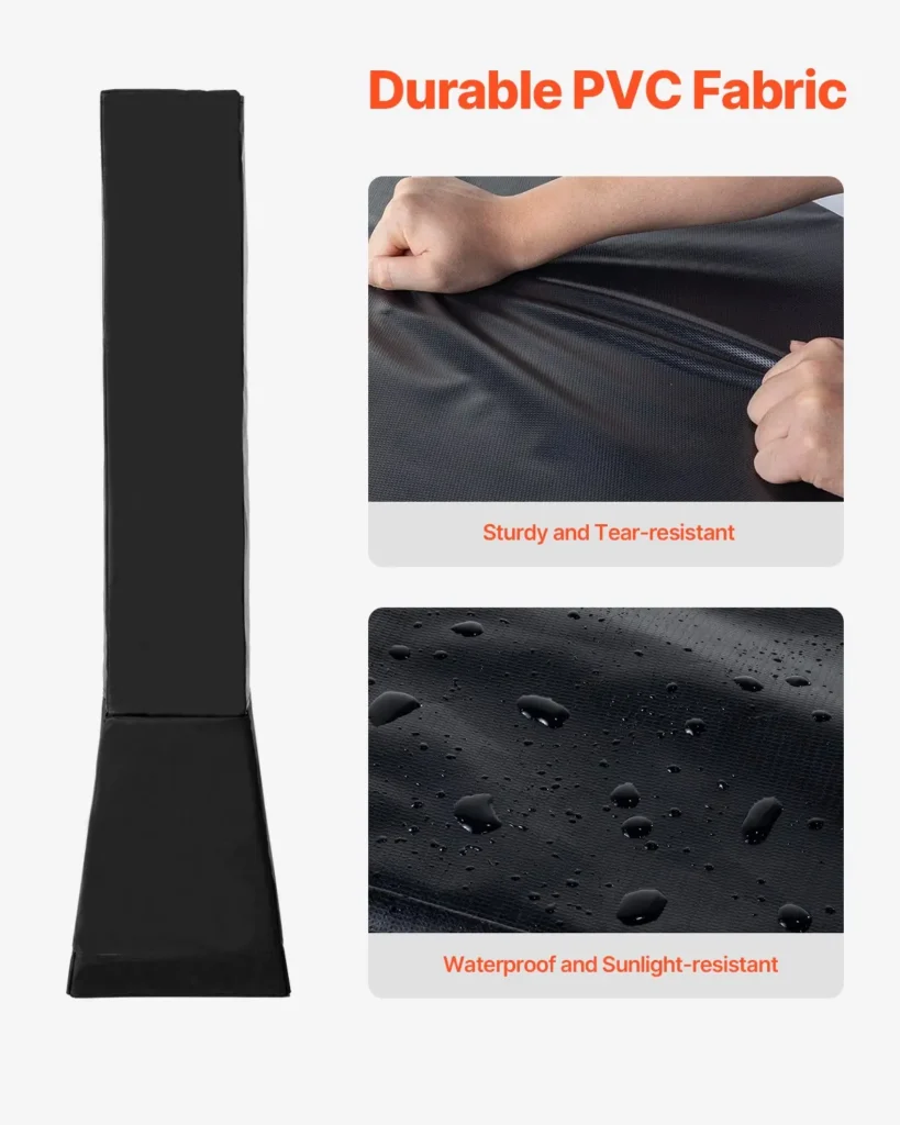 VEVOR Basketball Pole Pad, 64'' Tall and 2'' Thick Heavy Duty Wrap Around Pole Padding, Fits 6x6