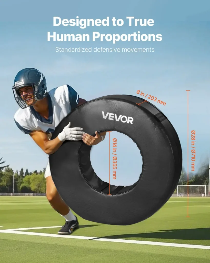 VEVOR Football Tackle Wheel, Football Tackling Dummy, Waterproof PVC and High-Density Sponge Tackle Ring, Dummies