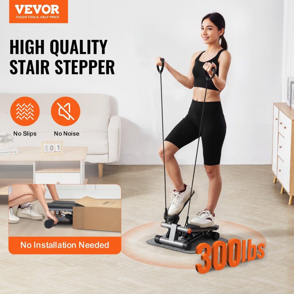 Mini Stepper with Resistance Bands